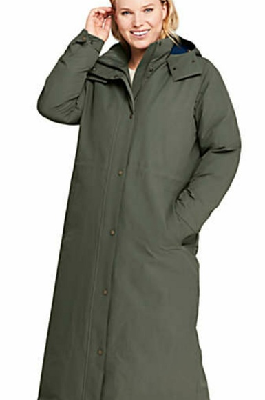 lands end long puffer coat